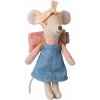 Maileg myška Turistka so spacím vakom 2025, veľká sestrička Maileg myška Turistka so spacím vakom 2025, veľká sestrička