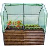Garden King Agro Bed II 200 x 79/199 x 100 cm 3D potlač design drevo