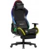 Herné čierne kreslo Huzaro s RGB podsvietením FORCE 5.7 BLACK RGB, FORCE 5.7 BLACK RGB SKL5 Herné čierne kreslo Huzaro s RGB podsvietením FORCE 5.7 BLACK RGB, FORCE 5.7 BLACK RGB SKL5