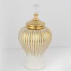 Eurolamp | Keramická dóza 35x17,5 cm zlatá/biela | EU0505 Eurolamp | Keramická dóza 35x17,5 cm zlatá/biela | EU0505