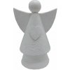 GOBA Vianočná dekorácia – keramický anjel, biely, 26 cm GOBA Vianočná dekorácia – keramický anjel, biely, 26 cm