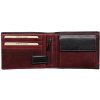 SEGALI Pánska kožená peňaženka 27531152007 čierna - červená