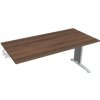 Hobis Pracovný stôl Flex, 160x75,5x80 cm, orech/kov Hobis Pracovný stôl Flex, 160x75,5x80 cm, orech/kov