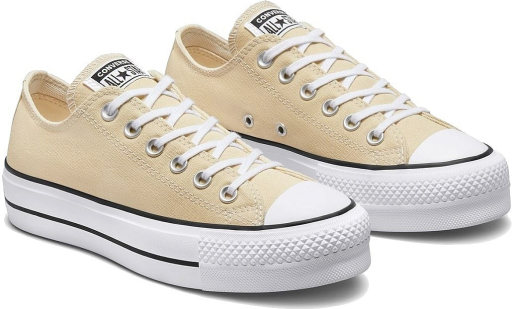 Converse Chuck Taylor All Star Lift Platform Seasonal OX - A03542/Oat Milk/White/Black