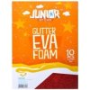 Dekoračná pena A4 Glitter 10ks červená Dekoračná pena A4 Glitter 10ks červená