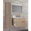 VCM VCM 4-dielna umývadlová skrinka Badinos 2 zásuvky so zrkadlom 80 cm + vysoká skrinka, dub Sonoma VCM VCM 4-dielna umývadlová skrinka Badinos 2 zásuvky so zrkadlom 80 cm + vysoká skrinka, dub Sonoma