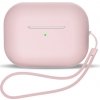 Silikónové puzdro na AirPods 1 / AirPods 2 + remienok na zápästie - ružové Silikónové puzdro na AirPods 1 / AirPods 2 + remienok na zápästie - ružové