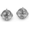 Rolničky filigránové Ø18 mm, Ø26 mm strieborná tmavá 2ks Rolničky filigránové Ø18 mm, Ø26 mm strieborná tmavá 2ks