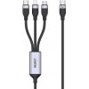 Nabíjací kábel Unitek USB 3 v 1 čierny Nabíjací kábel Unitek USB 3 v 1 čierny