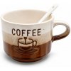 Keramický pohár na kávu 150 ml COFFEE s lyžičkou Keramický pohár na kávu 150 ml COFFEE s lyžičkou