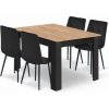 Jedálenský stôl NP so štyrmi stoličkami LIBRA čierne Jedálenský stôl NP so štyrmi stoličkami LIBRA čierne