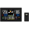 Solight meteostanice, XL barevný LCD, teplota, vlhkost, tlak, RCC, černá - TE81XL