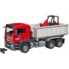 Bruder 3767 Nákladní automobil MAN TGS s rolovacím kontejnerem a Schäffer Hoflader 2630