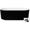 Besco GIULIANA B&W voľne stojaca akrylátová vaňa s prepadom 170 x 80 cm, #WASB-170GCZ Besco GIULIANA B&W voľne stojaca akrylátová vaňa s prepadom 170 x 80 cm, #WASB-170GCZ