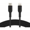 BELKIN kabel oplétaný USB-C - Lightning, 1m, černý BELKIN kabel oplétaný USB-C - Lightning, 1m, černý