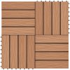 vidaXL Podlahová dlažba z WPC 11 ks 30x30 cm 1 m2 farba teakového dreva vidaXL Podlahová dlažba z WPC 11 ks 30x30 cm 1 m2 farba teakového dreva