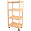 ATMOWOOD Drevený regál na kolieskach 102 x 48 x 34 cm ATMOWOOD Drevený regál na kolieskach 102 x 48 x 34 cm