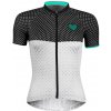 Force POINTS čierno-bielo-tyrkysový dámsky cyklodres - XS Force POINTS čierno-bielo-tyrkysový dámsky cyklodres - XS