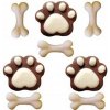Psie labky a kostičky sada hnedé 8 ks Psie labky a kostičky sada hnedé 8 ks