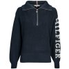 Tommy Hilfiger Svetre PLACED HILFIGER 1/2 ZIP SWEATER Námornícka modrá Tommy Hilfiger Svetre PLACED HILFIGER 1/2 ZIP SWEATER Námornícka modrá