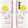 Peňaženkové kožené puzdro Drawing Pattern na Samsung Galaxy S25 5G - Umbrella Elephant Peňaženkové kožené puzdro Drawing Pattern na Samsung Galaxy S25 5G - Umbrella Elephant