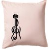 Husľový kľúč gitara - Vankúš 50x50 - 50x50 - Iba poťah ( Svetloružová ) Husľový kľúč gitara - Vankúš 50x50 - 50x50 - Iba poťah ( Svetloružová )