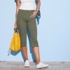 Blancheporte úzke 3/4 nohavice khaki