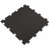 Čierna PVC vinylová záťažová puzzle protišmyková dlažba Tenax (diamant) - dĺžka 47,5 cm, šírka 47,5 cm, výška 0,8 cm