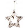 MagicHome Wildeco dekorácia hviezdička 20 x 3 cm 5 ks