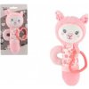 Teddies pískátko/kousátko lama plyš 19cm růžové na kartě v sáčku