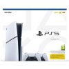 PlayStation 5 (Model Slim) + bezdrôtový ovládač PlayStation 5 DualSense, biely CFI-2016 A01Y