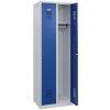 Šatňová skriňa Basis C+P, 2 oddelenia, cylindrický zámok, 600 x 500 x 1850 mm, sivé dvere Šatňová skriňa Basis C+P, 2 oddelenia, cylindrický zámok, 600 x 500 x 1850 mm, sivé dvere