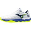 Pánska tenisová obuv Mizuno Wave Enforce Court Clay White/Dazzling Blue/Lightning EUR 46 Pánska tenisová obuv Mizuno Wave Enforce Court Clay White/Dazzling Blue/Lightning EUR 46