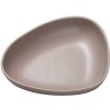 LIND DNA Hlboký tanier CURVE 22 cm, teplá šedá, kamenina