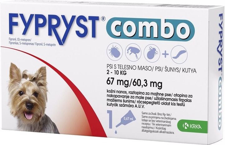 Fypryst Combo spot-on Dog S 2-10 kg 1 x 0,67 ml