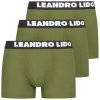 LEANDRO LIDO Pánske Boxerky 3Pack Zelené Veľkosť: L LEANDRO LIDO Pánske Boxerky 3Pack Zelené Veľkosť: L