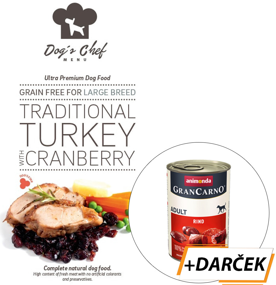 Dog\'s Chef Traditional Turkey with Cranberry for Large Breed 6 kg