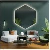 Alfaram Zrkadlo geometrického tvaru s osvetlením – HEXA LED 2096 Alfaram Zrkadlo geometrického tvaru s osvetlením – HEXA LED 2096