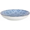 Hlboký tanier s modrým kvetinovým ornamentom Blue Snowflake - 450 ml