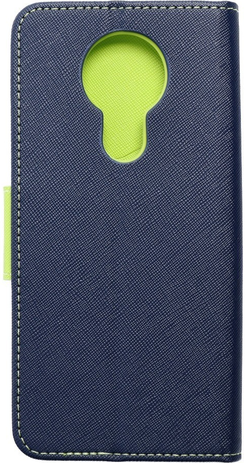 Púzdro Fancy Book Nokia 3.4 modré / žlté limetkové