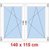Soft Dvojkrídlové plastové okno 140x115 cm, OS+OS, so stĺpikom Soft Dvojkrídlové plastové okno 140x115 cm, OS+OS, so stĺpikom