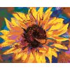 ZUTY Maľovanie podľa čísel SLNEČNICE NA FAREBNOM POZADÍ Rámovanie vypnuté plátno na rám Rozmer 80 x 100 cm