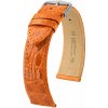Kožený remienok Hirsch Genuine Croco 18900876-2, oranžový, krokodília koža, Quick Release Kožený remienok Hirsch Genuine Croco 18900876-2, oranžový, krokodília koža, Quick Release