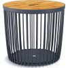 Prosperplast CLUB Univerzálna kôš / stolík s bambusovým vekom 45cm, antracit ICLU50T