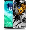 Picasee silikónový prehľadný obal pre Motorola Moto G8 - Black Gold 2 Picasee silikónový prehľadný obal pre Motorola Moto G8 - Black Gold 2