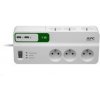APC Essential SurgeArrest 6 outlets with 5V, 2.4A 2 port USB charger, 230V France, 2m PM6U-FR