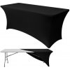 Elastický banketový obrus RUHHY 183x75x75 cm – čierny, ideálny pre catering a oslavy Elastický banketový obrus RUHHY 183x75x75 cm – čierny, ideálny pre catering a oslavy