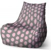 Sablio Sedací vak Bean Veľké ružové bodky - 100 x 90 x 45 cm Sablio Sedací vak Bean Veľké ružové bodky - 100 x 90 x 45 cm