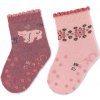 Sterntaler Ponožky protišmykové Medvedík ABS 2ks v balení light red dievča