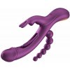 HoneyPlayBox Trilux Kinky Finger Rabbit Vibrator with Anal Beads Purple HoneyPlayBox Trilux Kinky Finger Rabbit Vibrator with Anal Beads Purple